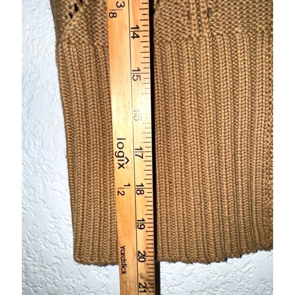 Bandolino Womens Medium Button-Up Short Sleeve Knit Sweater Cotton & Acrylic Tan - Picture 6 of 7